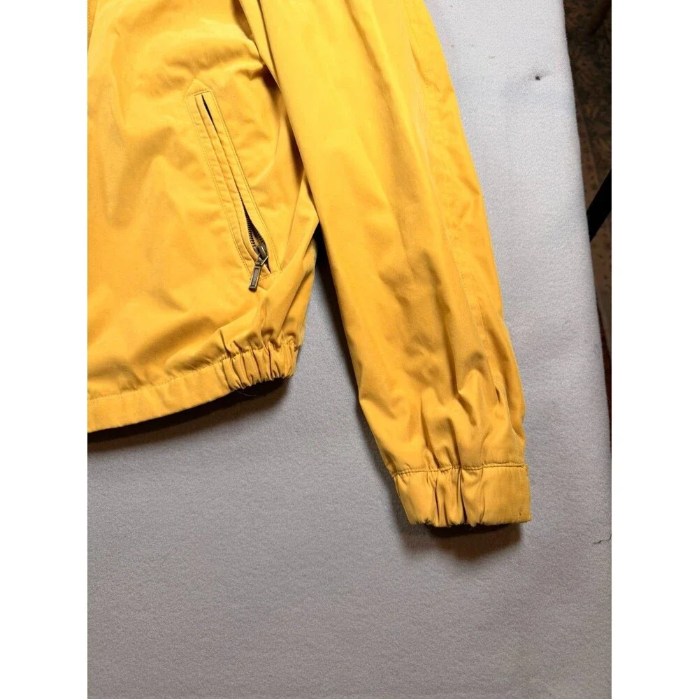 Medium Vintage Newport Harbor Mustard Yellow Bomber Jacket Sunglass pocket